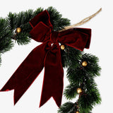 Wreath W Red Bow Dia 30 Cm