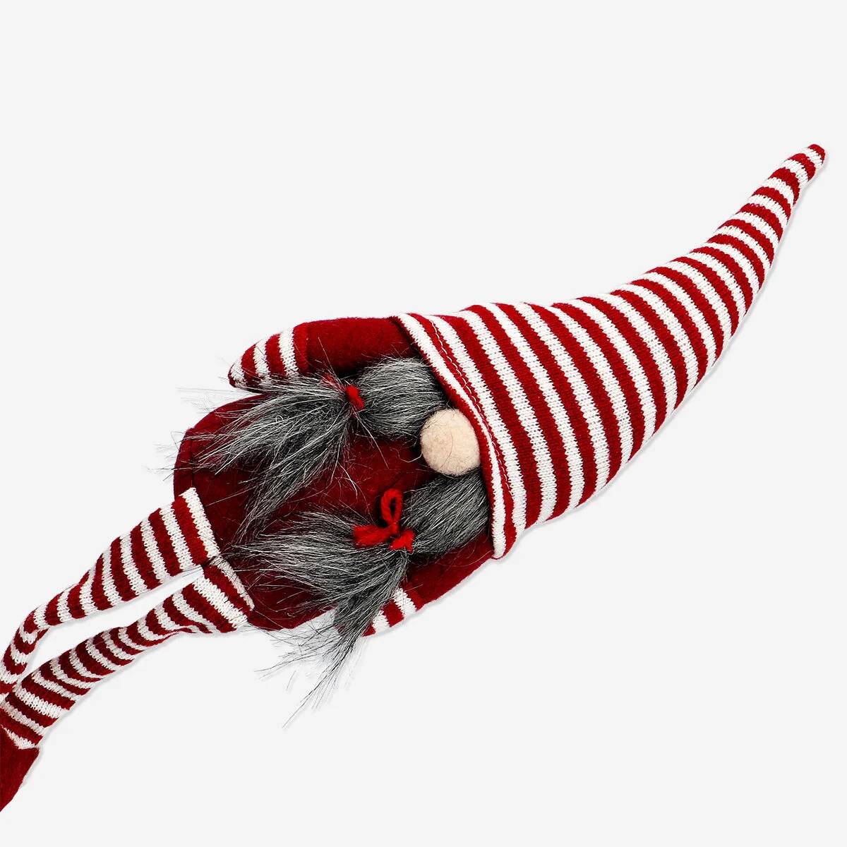 Elf Girl W Long Legs Red And White Strip
