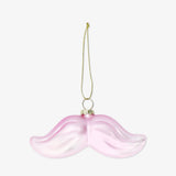 Bauble Glass Moustache Pink