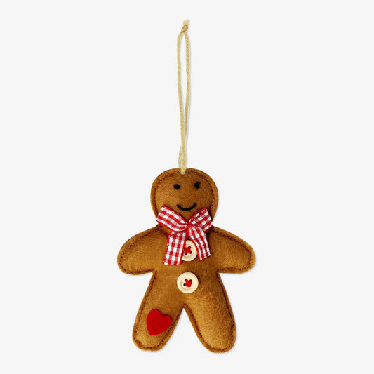 Ornament Gingerbread Man Felt (In)