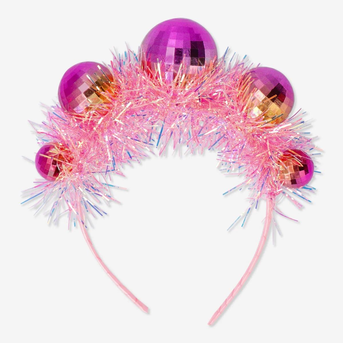 Headband Disco Ball Multi Color Adult