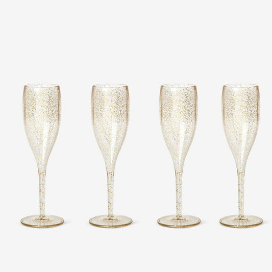 Champagne Glasses Reusable 4 Pcs