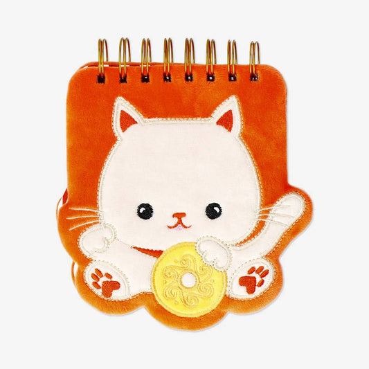 Notepad Spiral Superfleece Lucky Cat(In)