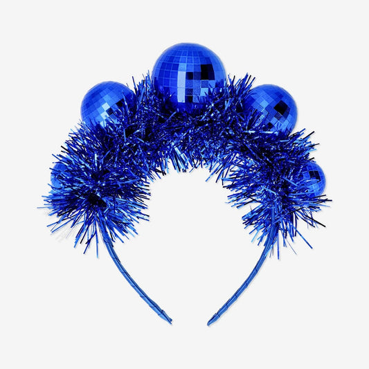 Headband Disco Ball Blue Adult