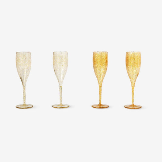 Champagne Glasses Reusable 4 Pcs