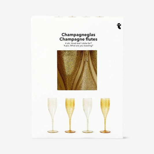 Champagne Glasses Reusable 4 Pcs