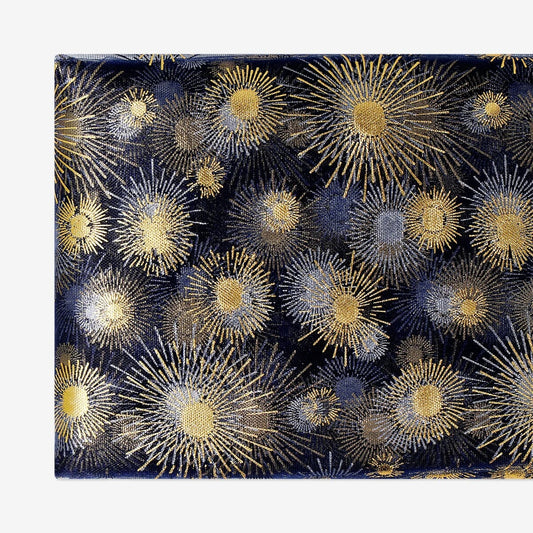 Table Cloth Gold Fireworks Fabric 145X22