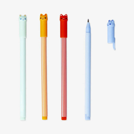 Pen Cat Ballpoint Glitter Gel 4 Pcs