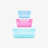 Container Plastic Rectangular 3 Pcs/Set