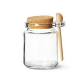 Container Glass with Cork Lid&Wooden Spoon