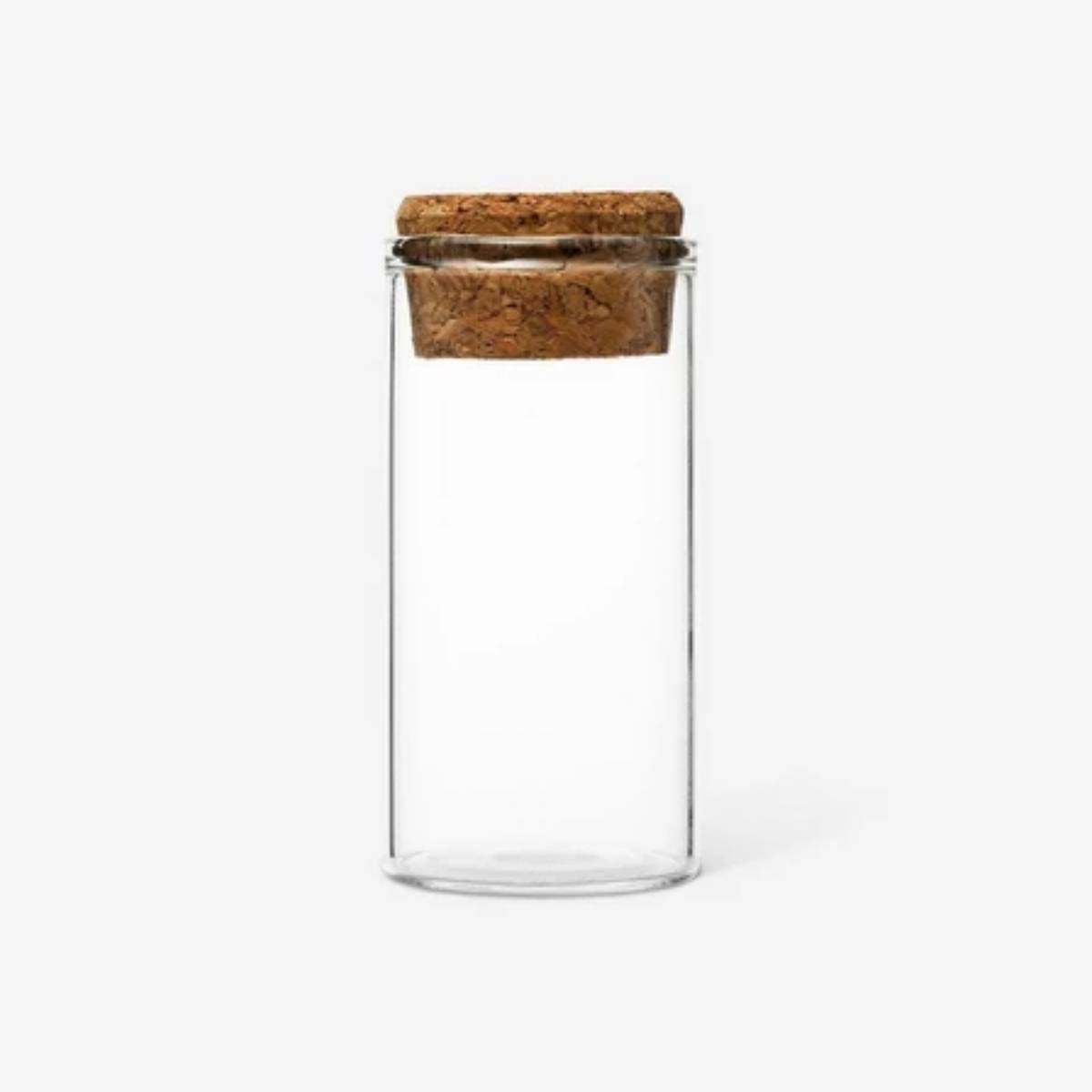 Tube Glass For Spices with Cork Lid