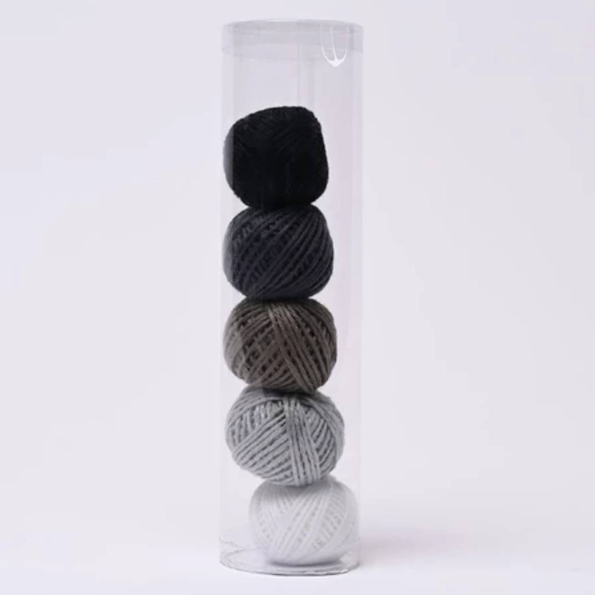 Yarn Cotton 5X10Grm Blk, Wht & Grey Mix