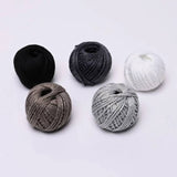 Yarn Cotton 5X10Grm Blk, Wht & Grey Mix