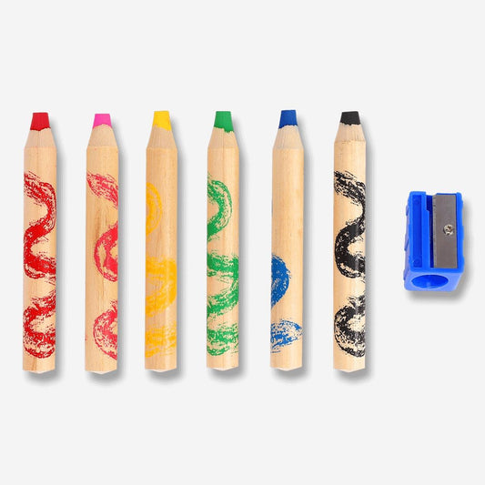 Pencil Coloring Thick 6 Pcs