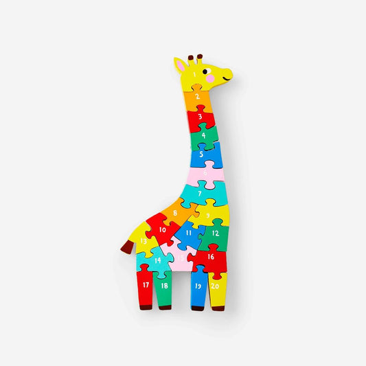 Puzzle Number Wooden Giraffe