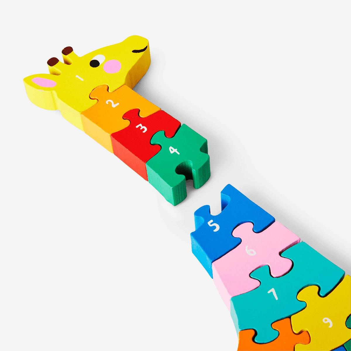 Puzzle Number Wooden Giraffe