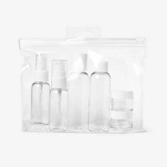 Travel Bottles Asst 6Pcs In A Zipper Bag