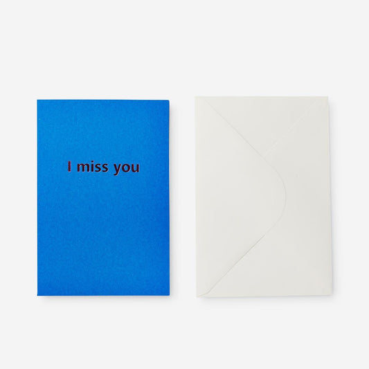 Card Blue I Miss You