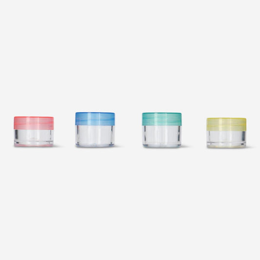 Travel Jars 4Pcs Colored In Eva Zipp Bag