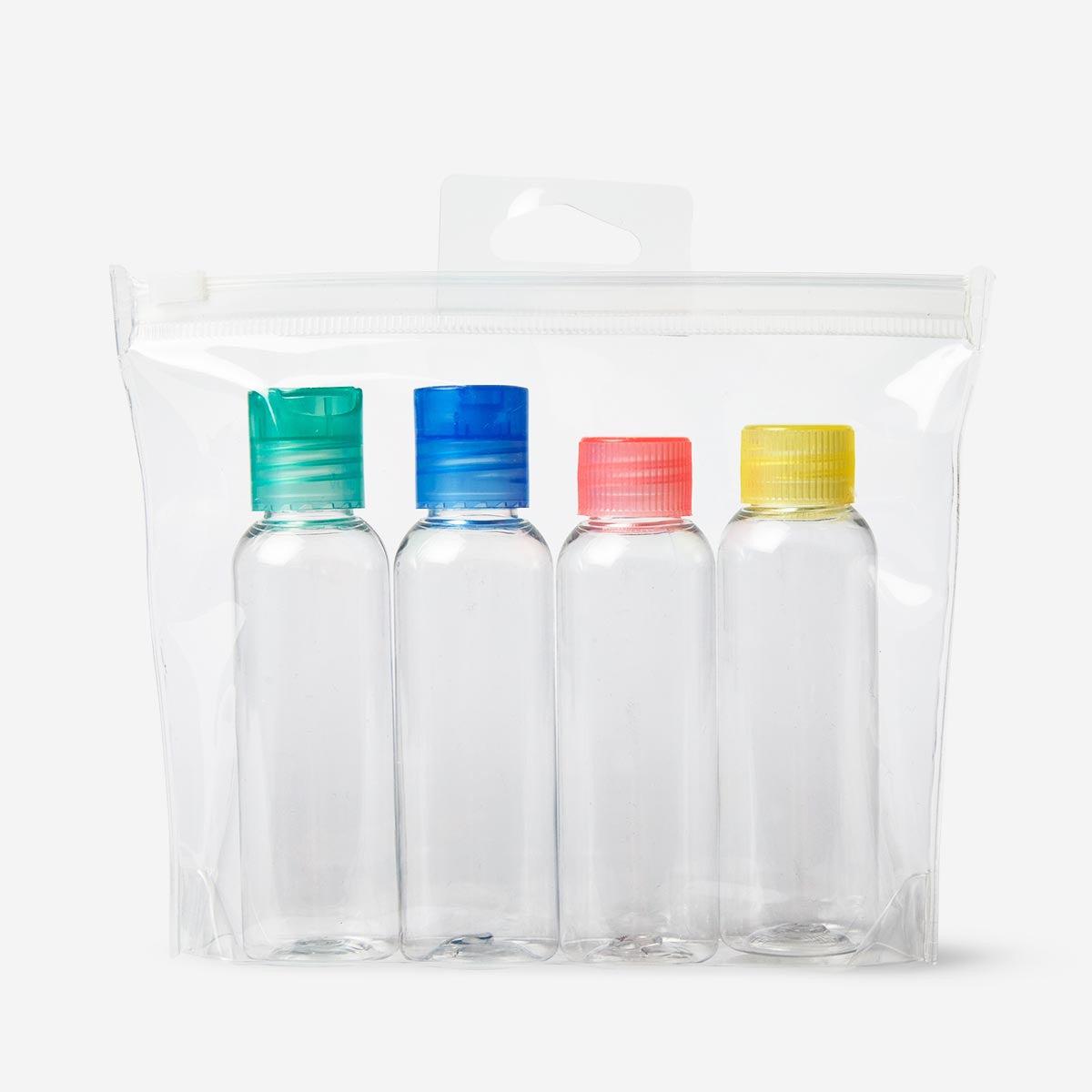 Trvl Bottles 4Pcs Clrd In Eva Zipperbag