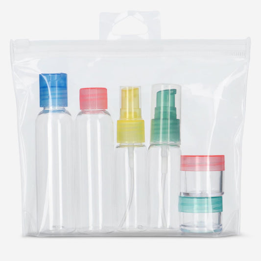 Trvl Bottles Asst 6Pcs Clrd In Evazipbag