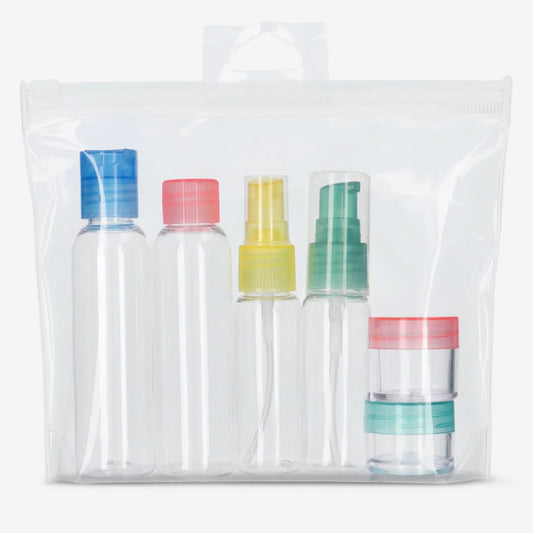 Trvl Bottles Asst 6Pcs Clrd In Evazipbag