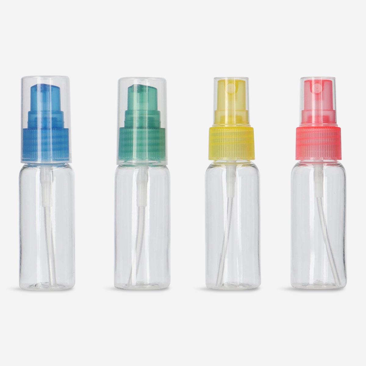 Travel Bottles Spr 4Pc Clrd Eva Zipp Bag