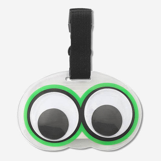 Suitcase Tag Eva W/Googly Eyes Grn (In)