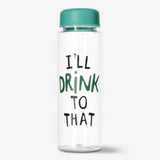 Bottle Drinking 500Ml Green Lid And Text