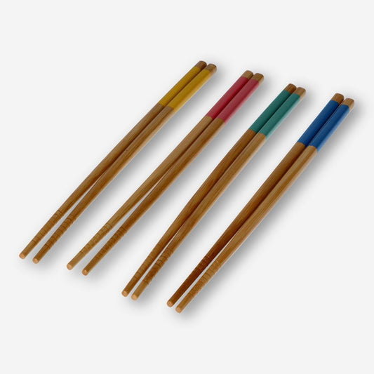 Chopsticks Bamb 23.8 Yl/Pk/Gr/Bl 4Pc(In)