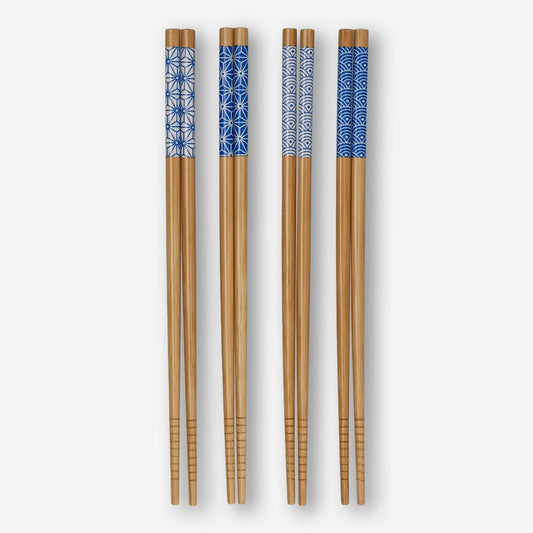 Chopsticks Bamb23.8 B/W Japan Pt 4Pc(In)