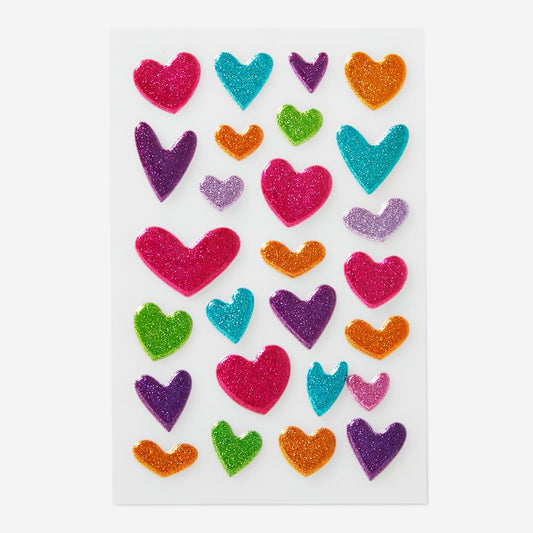 Stickers Puffed Hearts