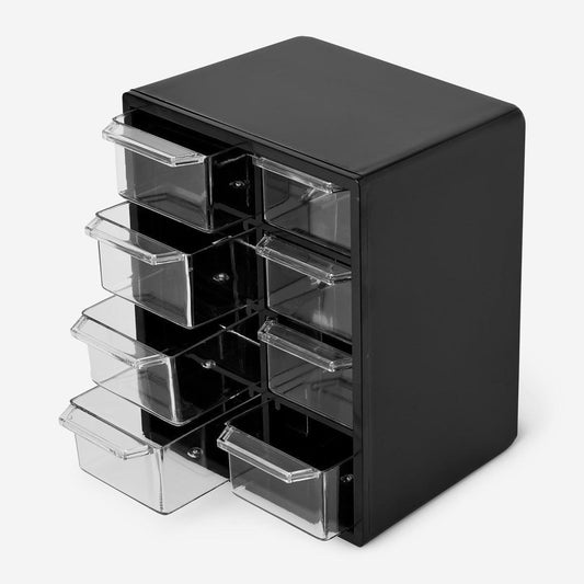 Storage Box with Drawers Black