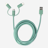 Charging Cable 300Cm 3-In-1 Green