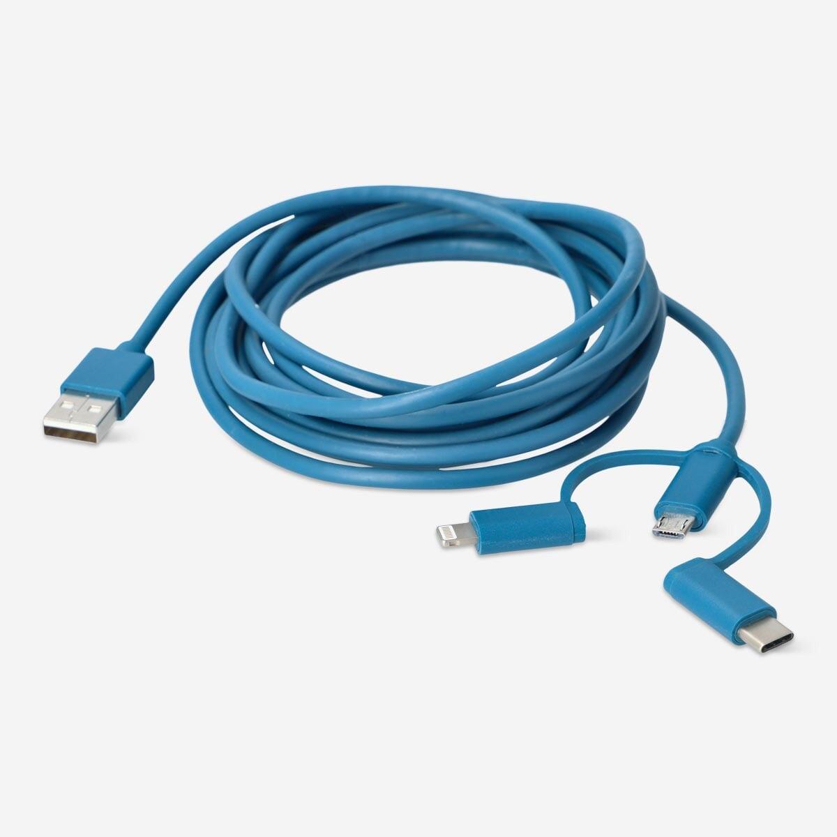 Charging Cable 300Cm 3-In-1 Petrol