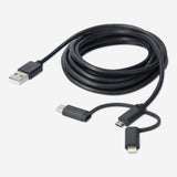 Charging Cable 300Cm 3-In-1 Black