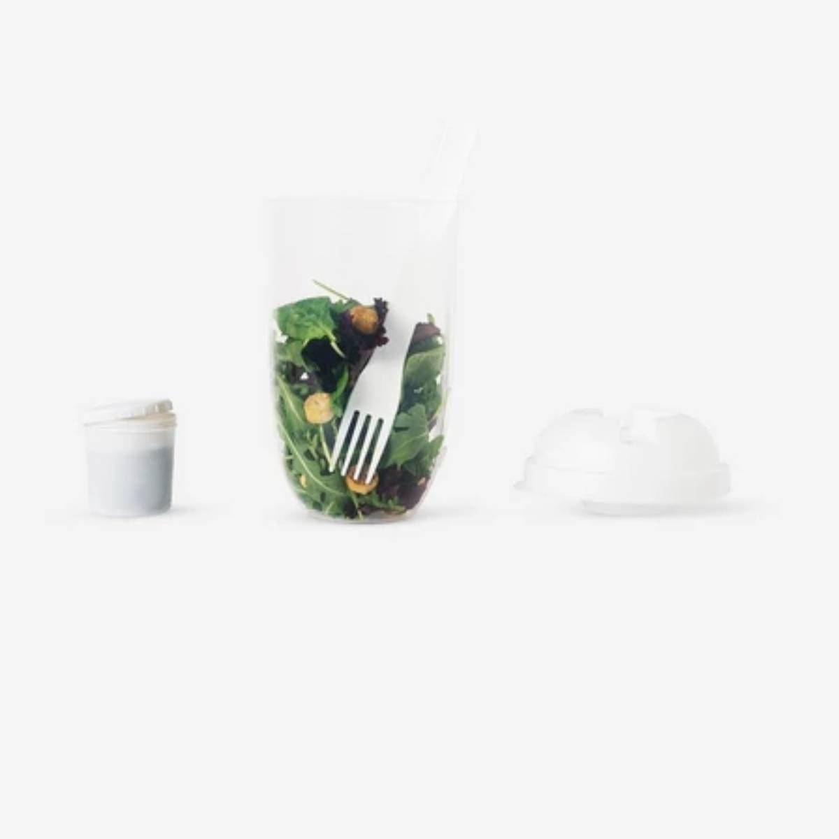 Container Round Tall with Fork White – Flying Tiger Copenhagen