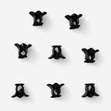 Hair Clamp Mini Recycled Ps 8Pcs Black