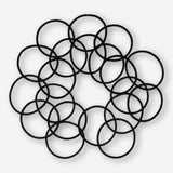 Hair Elastic Thin 20 Pcs Rp Black