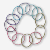 Hair Elastics 12Pcs Rp Purple/Blue/Pink