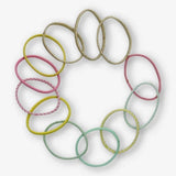 Hair Elastics 12Pcs Rp Green/Yellow/Pink