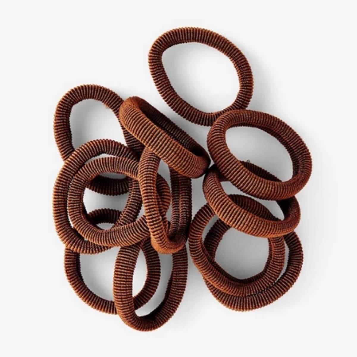 Hair Elastics Thick 10 Pcs Rp Brown