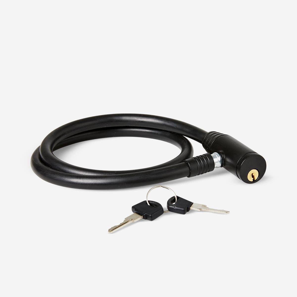 Lock Cable 73Cm W/2 Keys Black