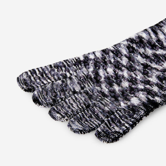 Socks For Yoga S/M Black & White Melange