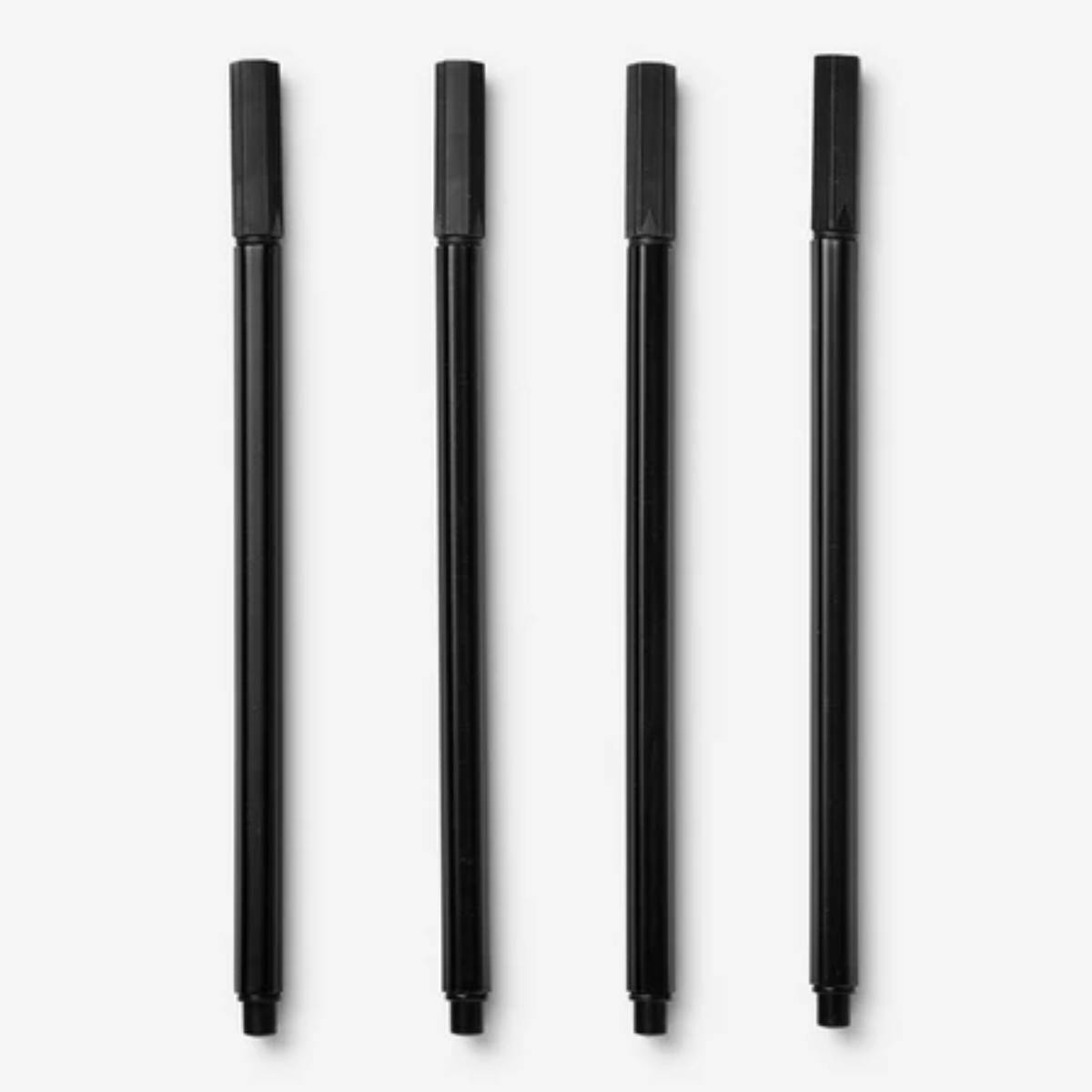 Felt Pens 4 Pcs Black