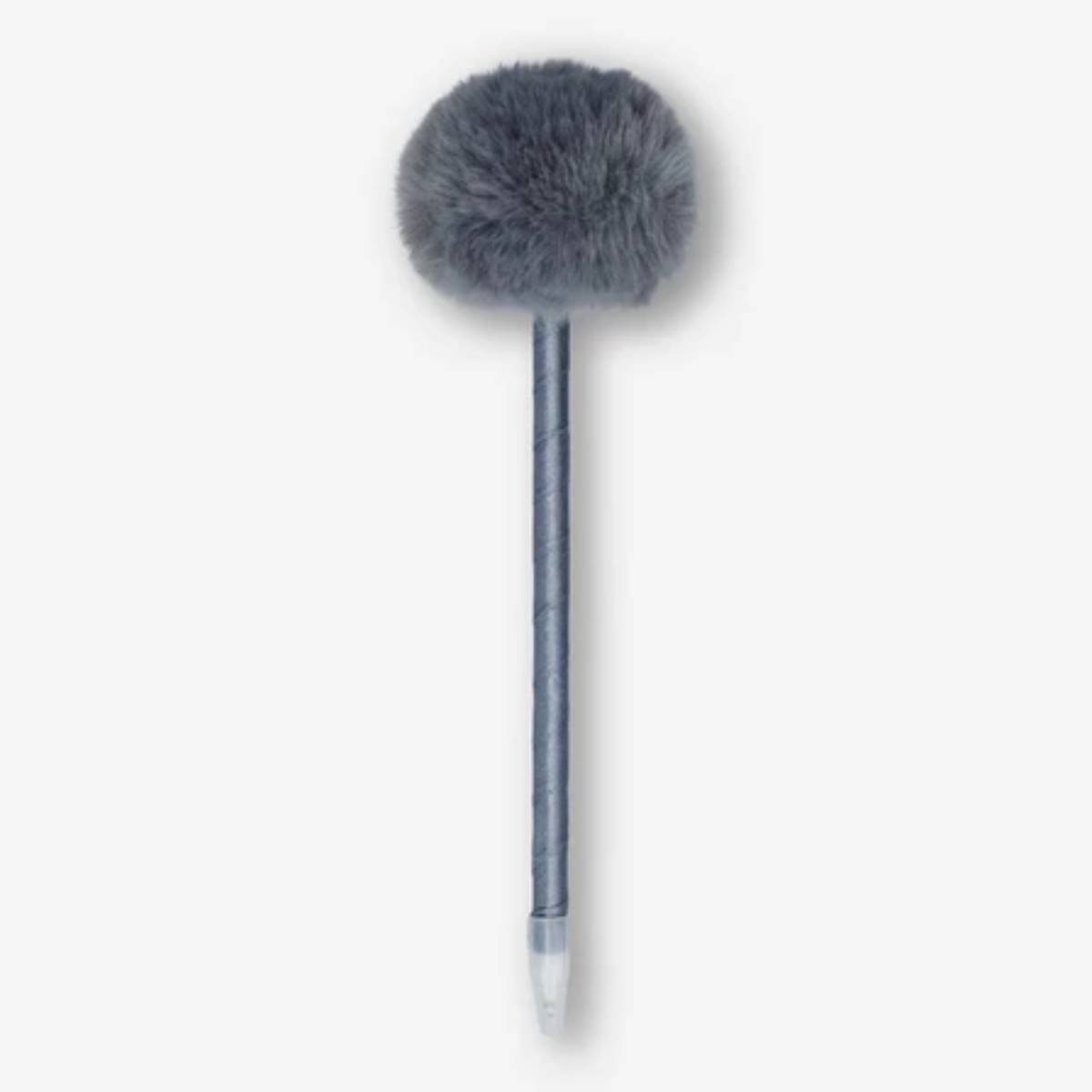 Pen With Pom Pom Grey