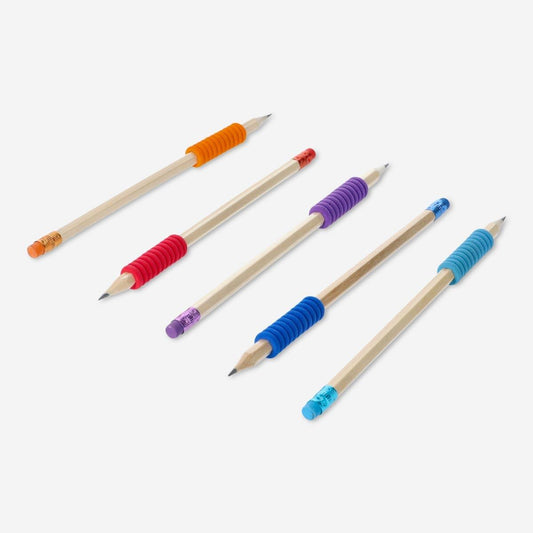 Pencil with Col Grips 6 Pcs