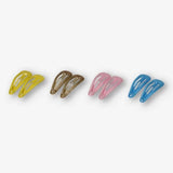 Hair Clip Mini 8 Pc Epoxy Finish 4 Color