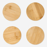 Coaster Bamboo Round Dia 10 Cm 4 Pcs