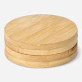 Coaster Bamboo Round Dia 10 Cm 4 Pcs